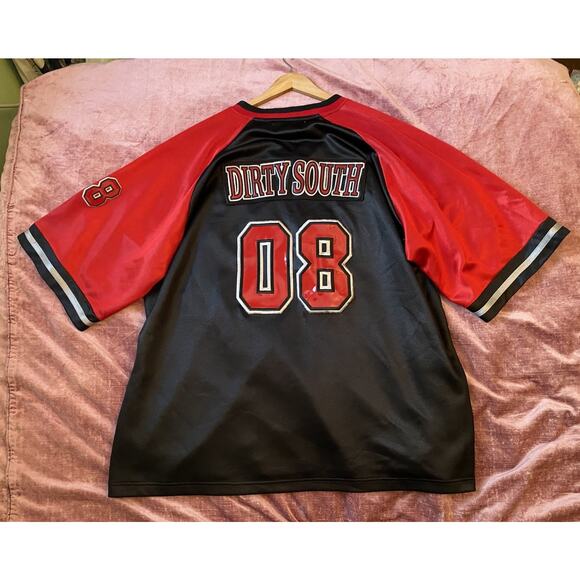 Vintage Y2K Dirty South JERSEY FOOTBALL 05 1992 SKATER HIP Hop Rap NYC 212 4X - Picture 2 of 7